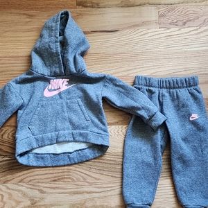 Baby girl's Nike sweat suit